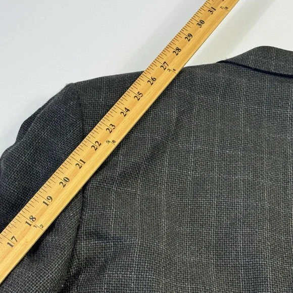 Canali Suit Jacket Mens 54 Gray Check Wool Cashmere Tweed Sport Coat Made Italy